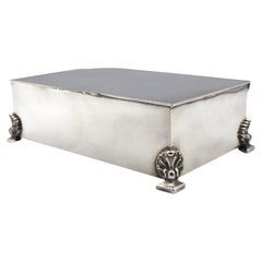 Antique Silver Plated Keepsake Box, Early 20th Century