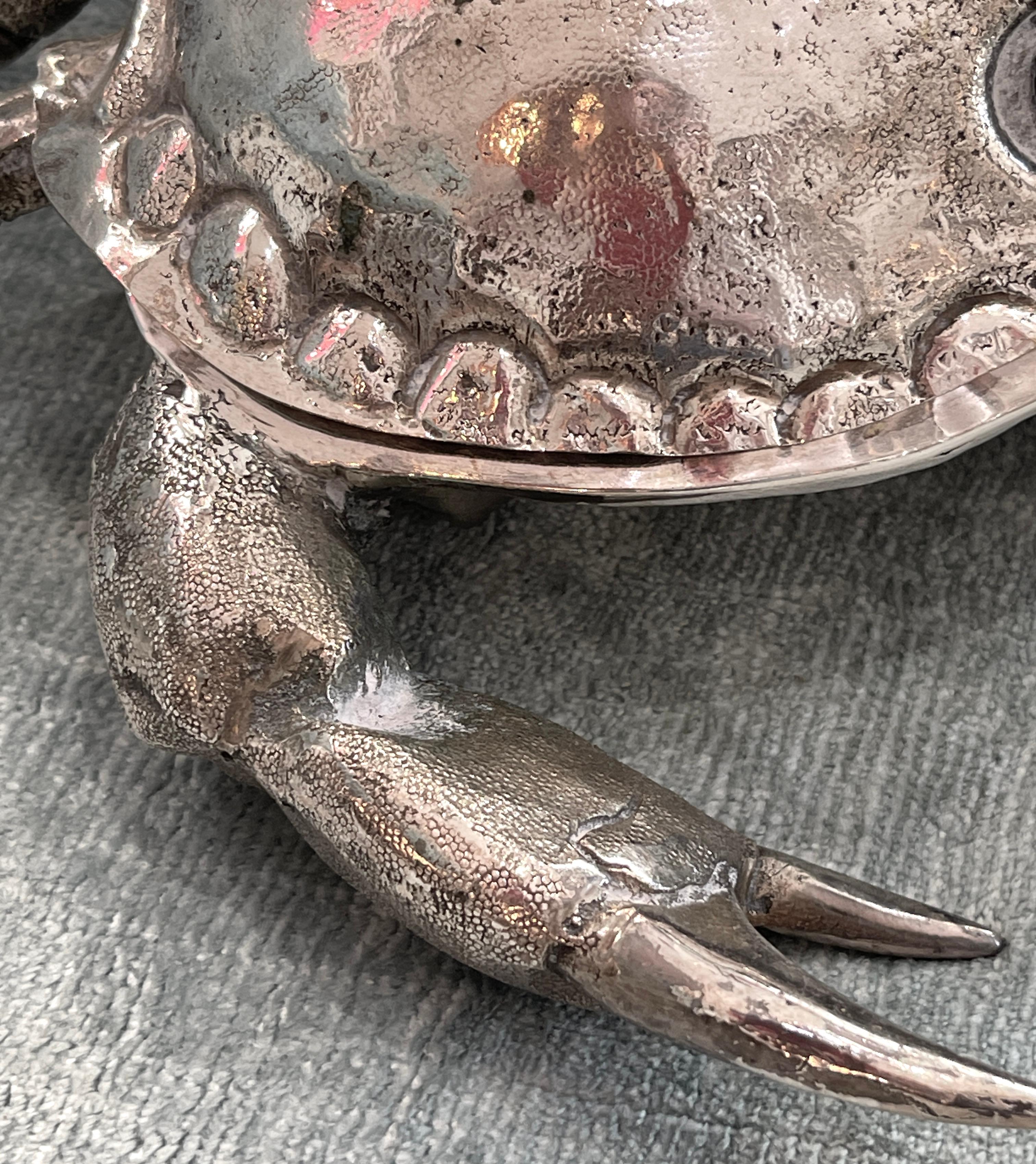 Silver Plated King Crab Caviar Bowl, by Franco Lapini  Italy, C.1970 4