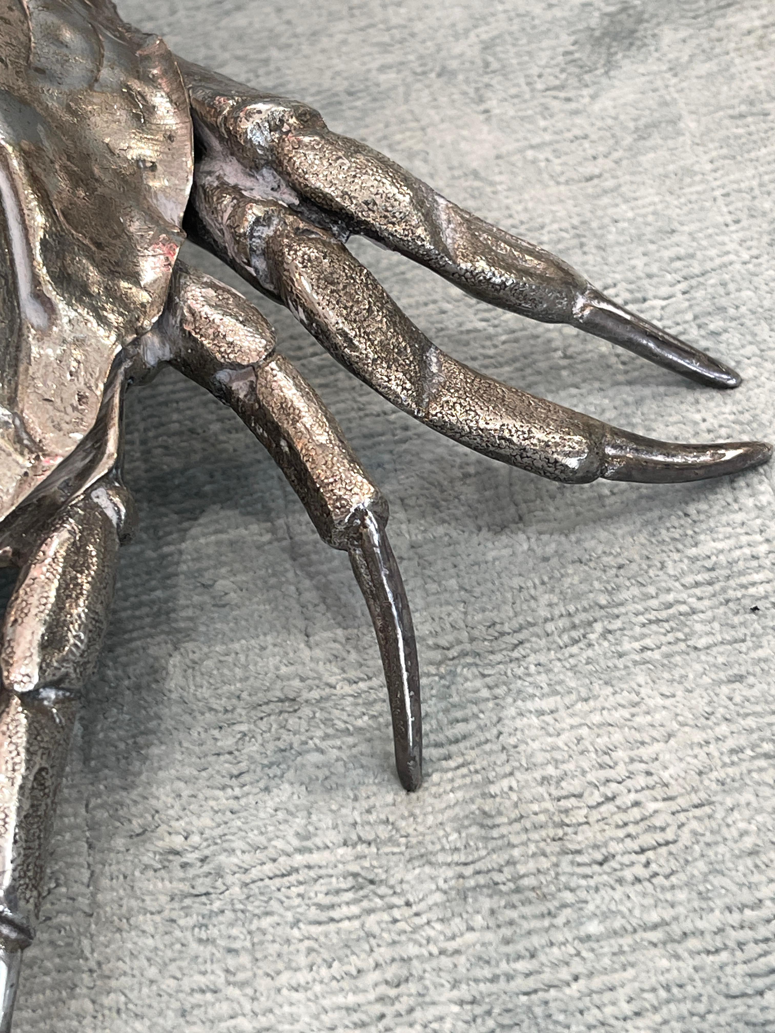 Silver Plated King Crab Caviar Bowl, by Franco Lapini  Italy, C.1970 8