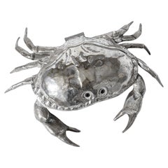 Silver Plated King Crab Caviar Bowl, by Franco Lapini  Italy, C.1970