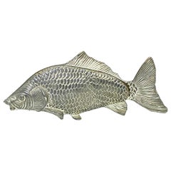 Silver Plated Koi Carp Fish Napkin Holder Stand, Germany, 1960s