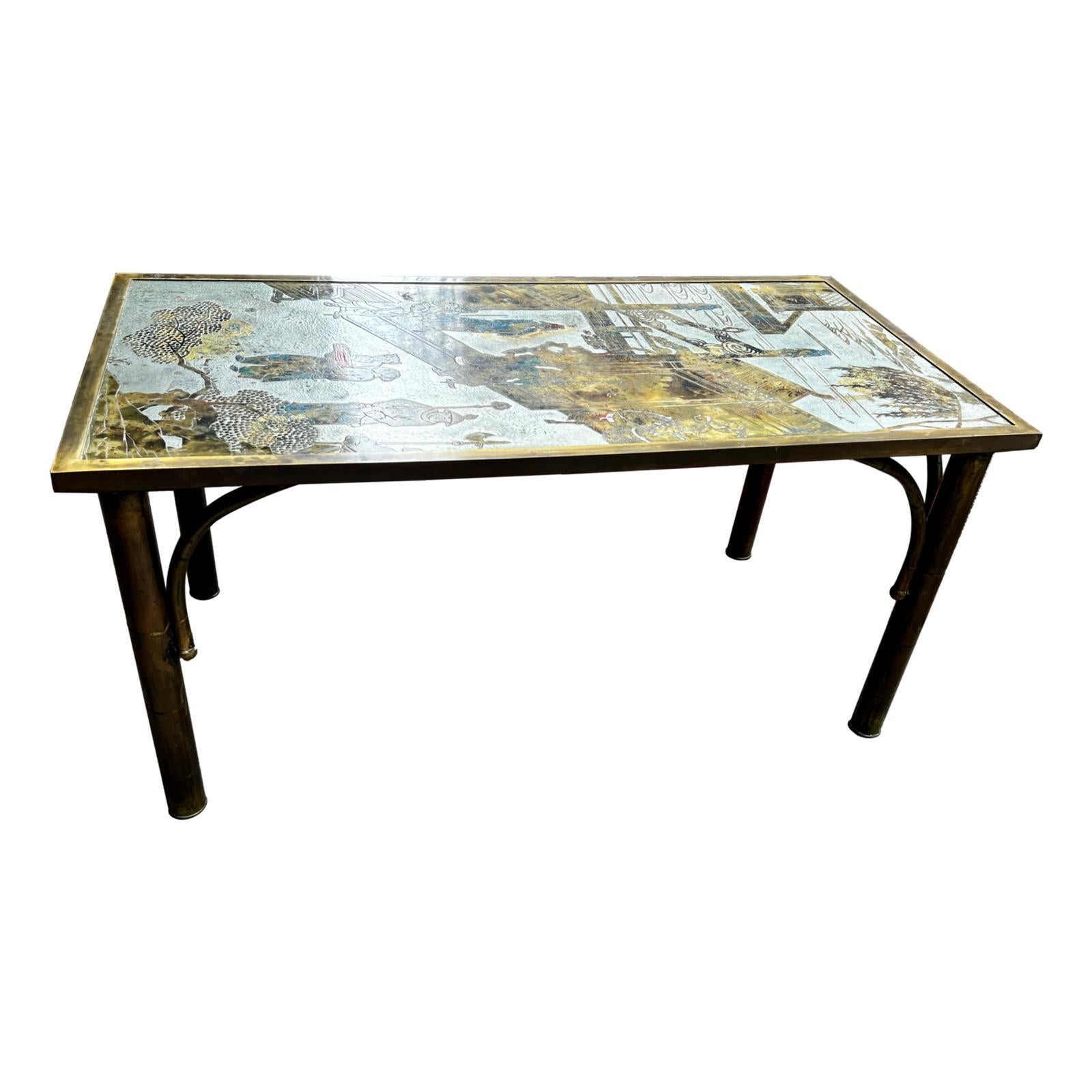 Late 20th Century Silver Plated LaVerne Coffee Table For Sale