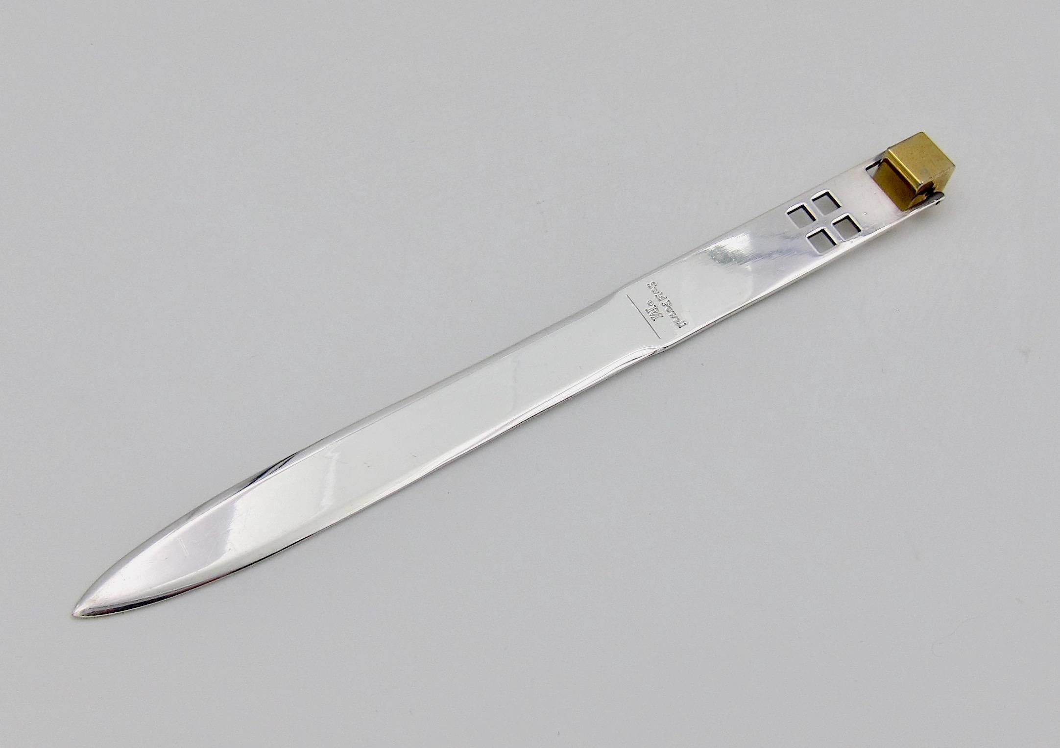 Silver Plated Letter Opener by Richard Meier for Swid Powell 4