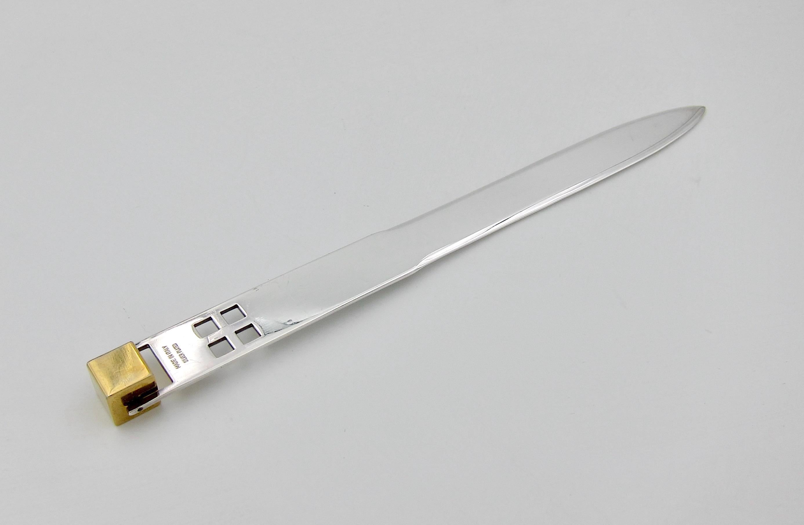 Post-Modern Silver Plated Letter Opener by Richard Meier for Swid Powell