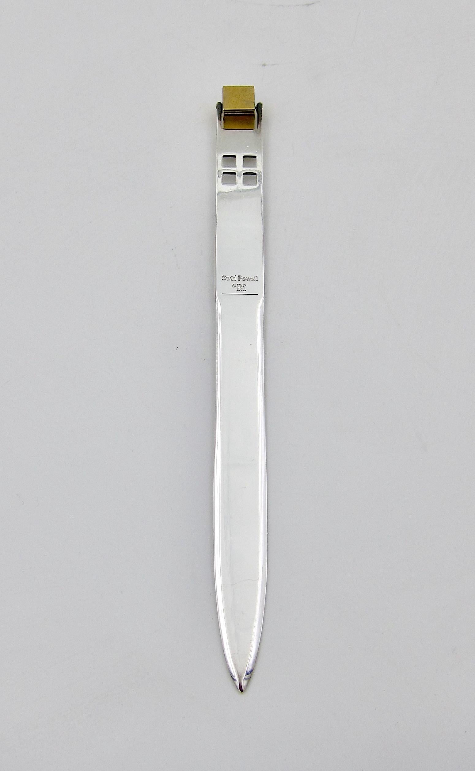 Italian Silver Plated Letter Opener by Richard Meier for Swid Powell