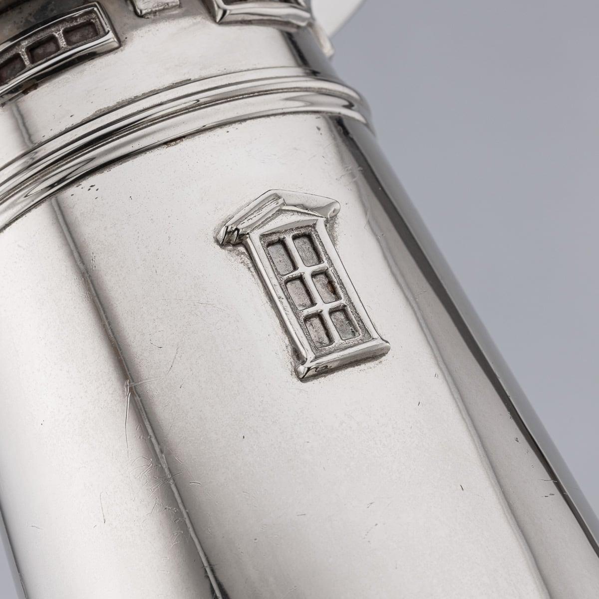 Shakers da cocktail con faro placcato argento in vendita 7