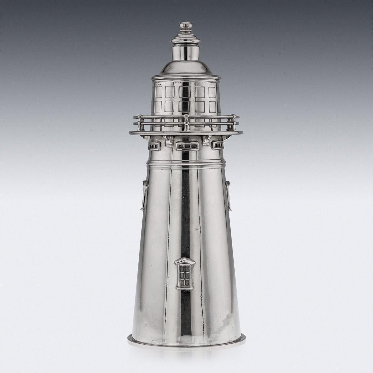 Britannico Shakers da cocktail con faro placcato argento in vendita