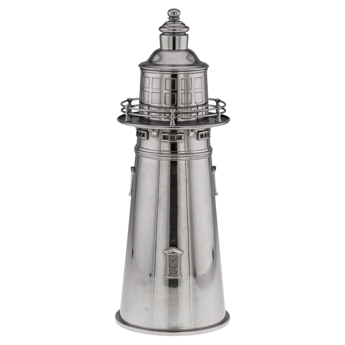 Silver Plated Lighthouse Cocktail Shaker