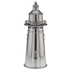 Silver Plated Lighthouse Cocktail Shaker