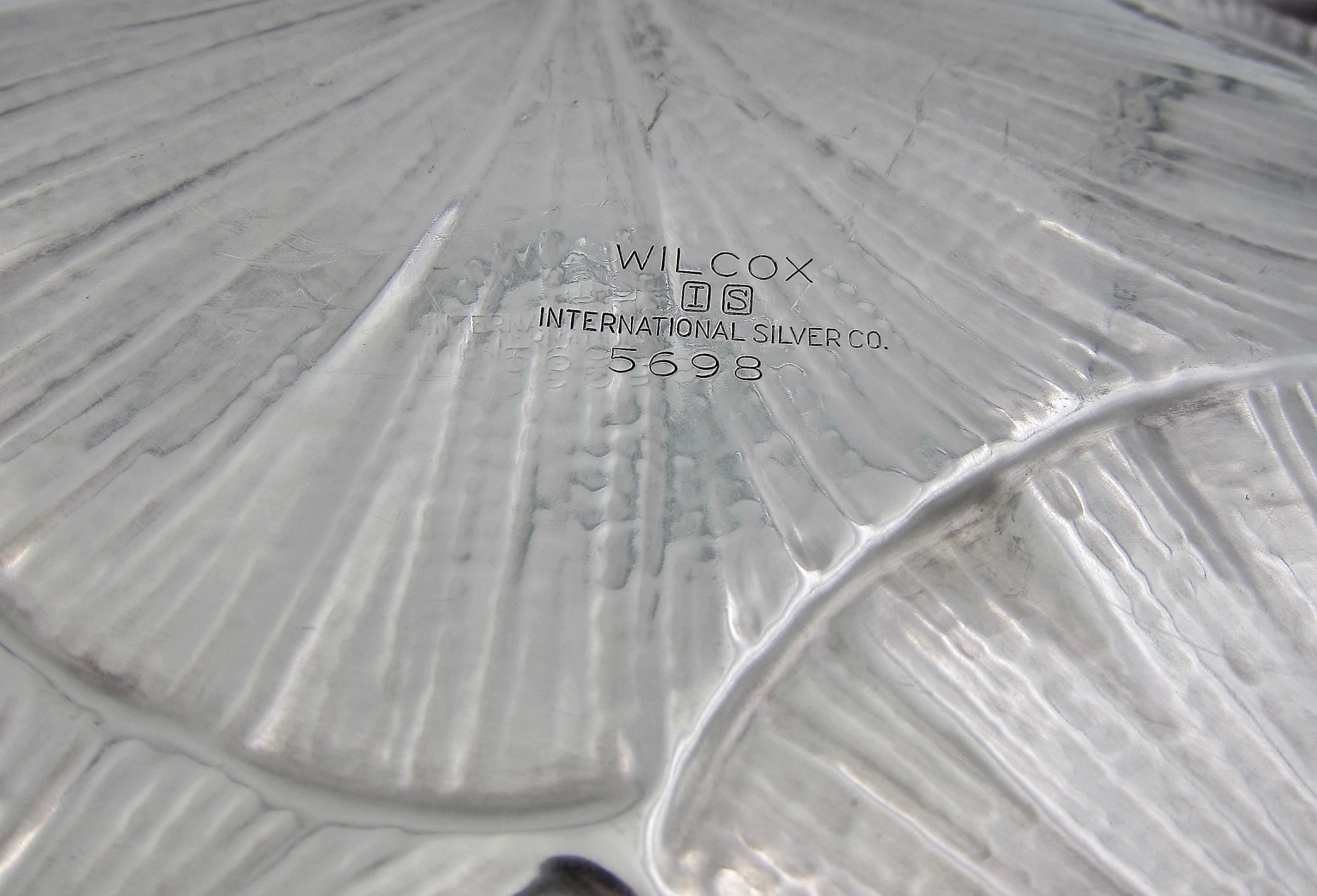 Silver-Plated Lily Pad Tray with Open Handles 1