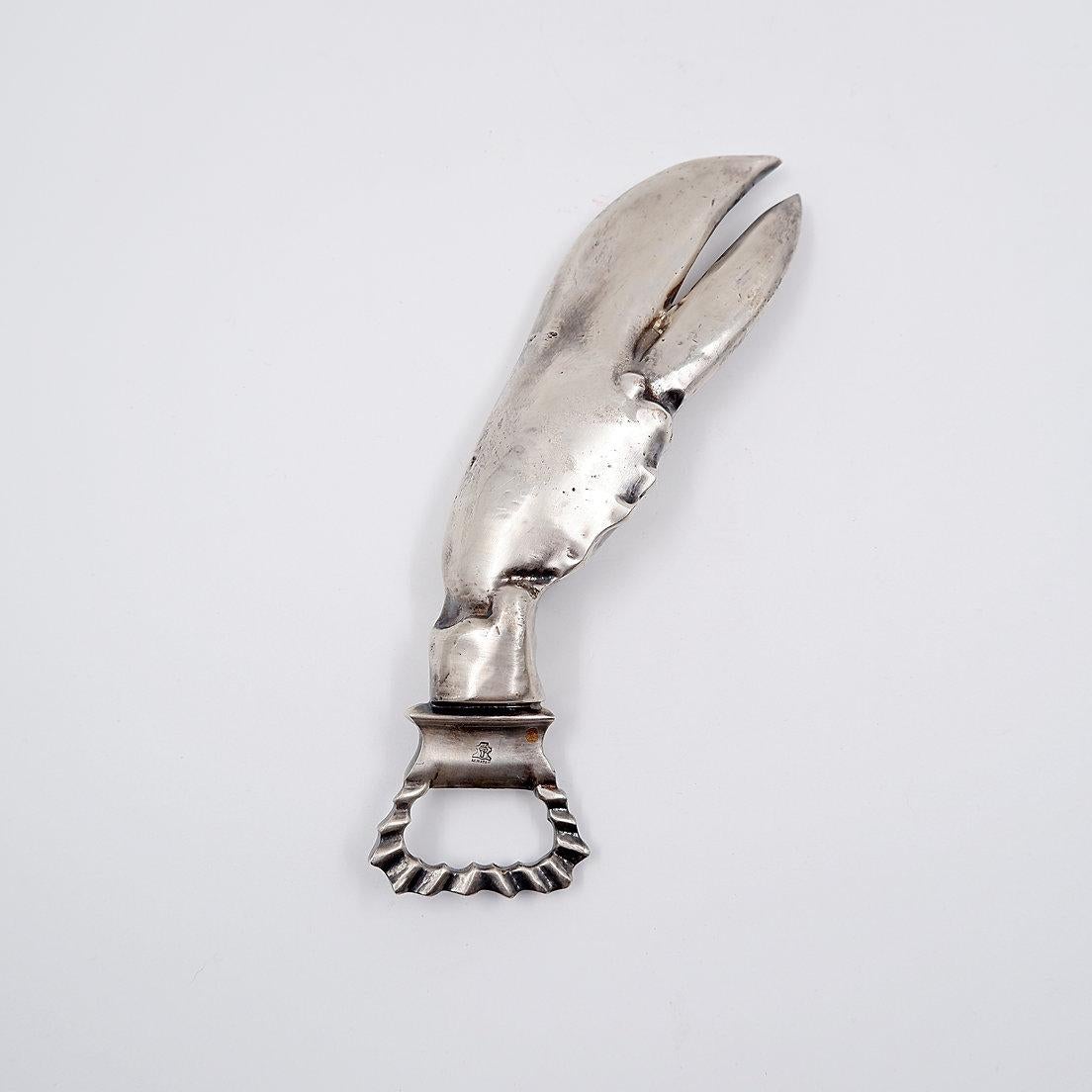 Placcato Apribottiglie aragosta placcato argento - Spagna, anni '70. in vendita