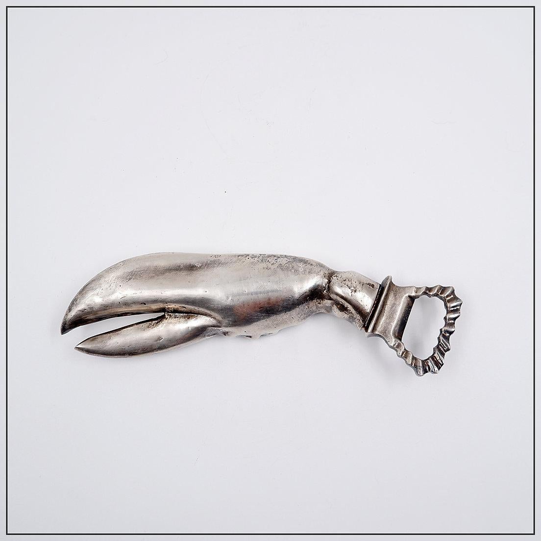 Argento Apribottiglie aragosta placcato argento - Spagna, anni '70. in vendita