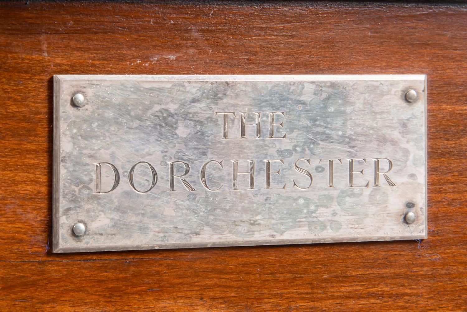 English Silver Plated, Mahogany Carving Trolley, from 'the Dorchester' Hotel