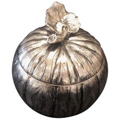 Silver Plated Mauro Manetti Pumpkin Ice Bucket, circa 1970