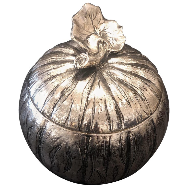 Silver Plated Mauro Manetti Pumpkin Ice Bucket, circa 1970 at 1stDibs