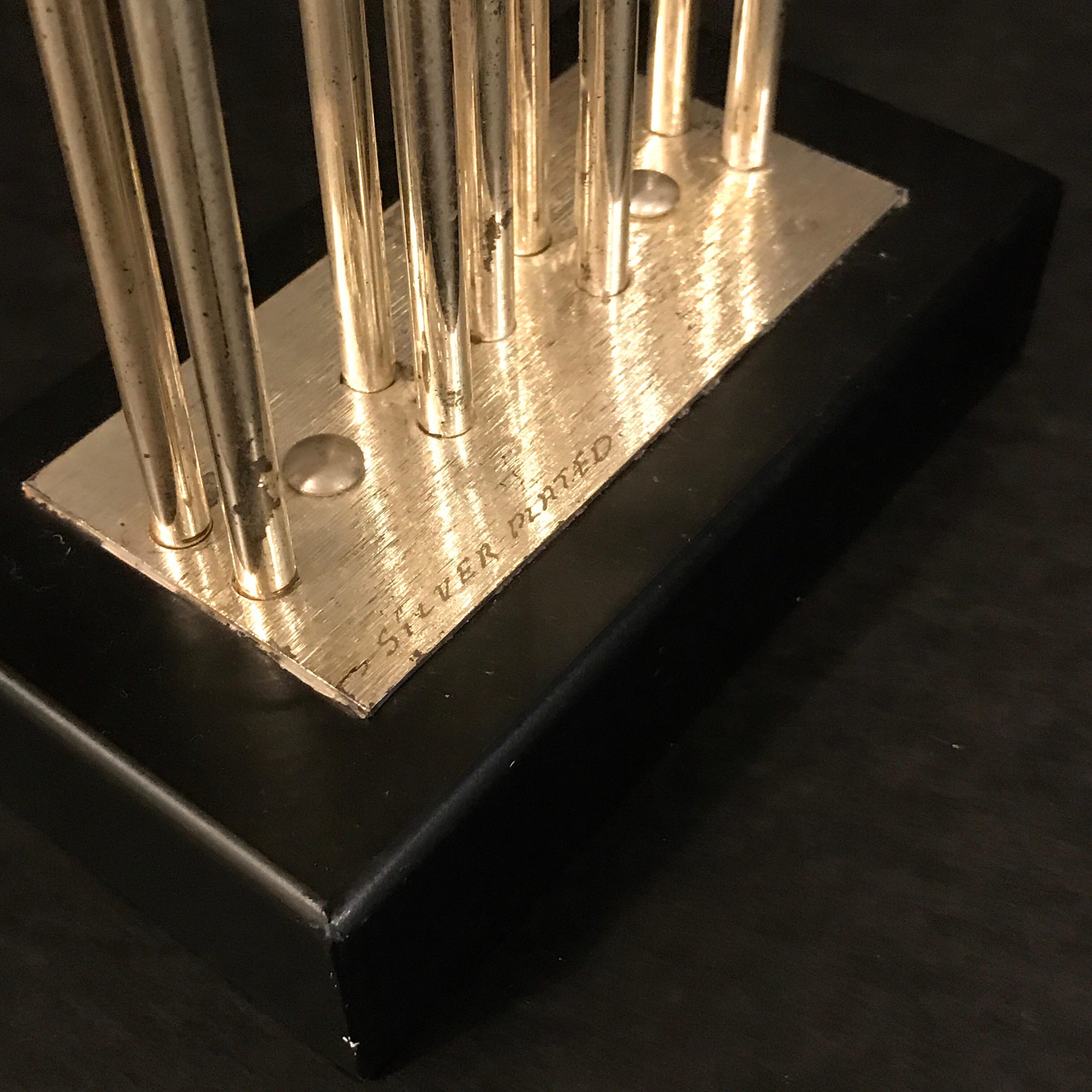 Silver Plated Menorah in the Style of Yaacov Agam For Sale 10