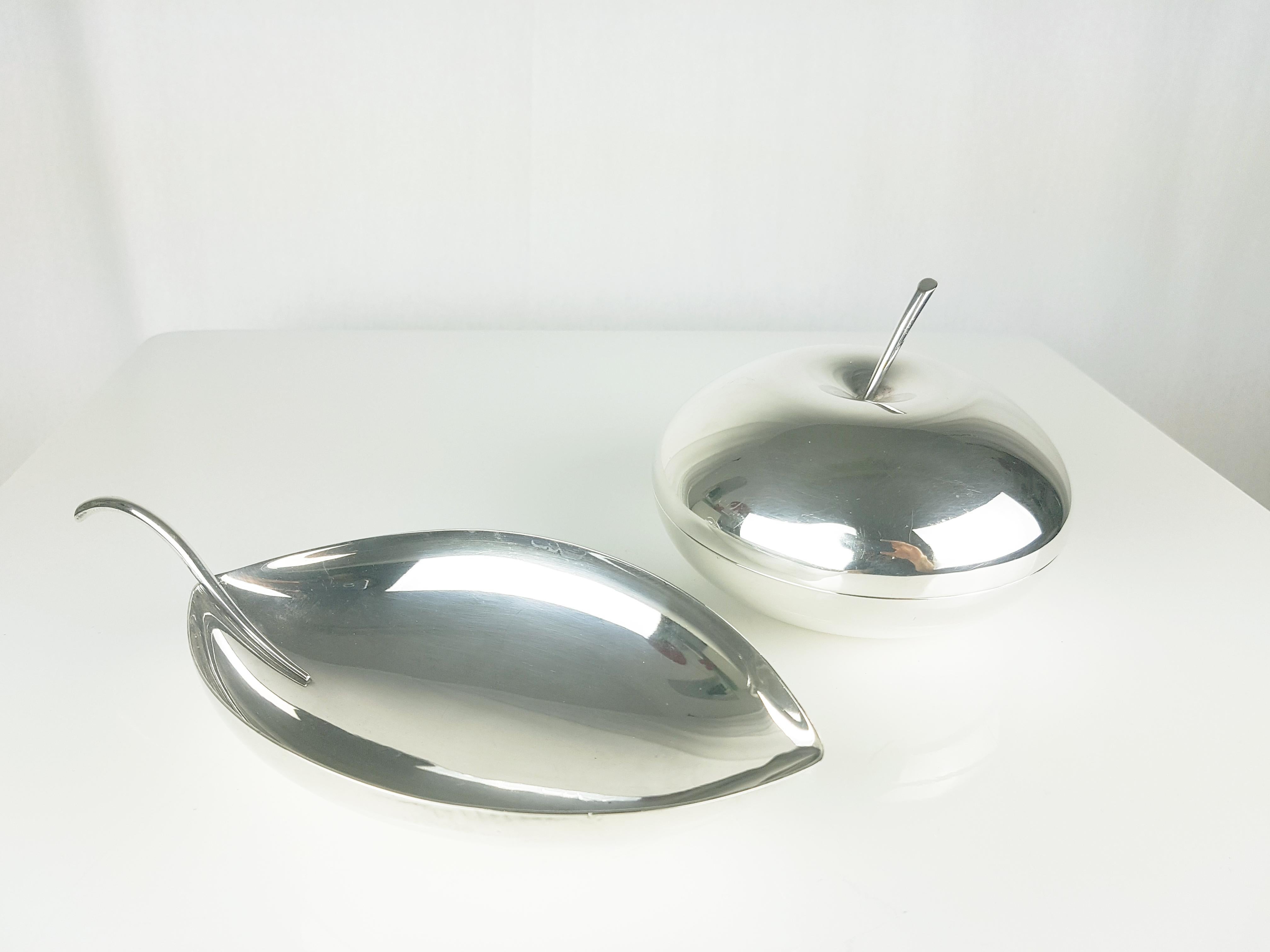 Silver Plated Metal 1960s Bowl & Box by Christofle For Sale 2