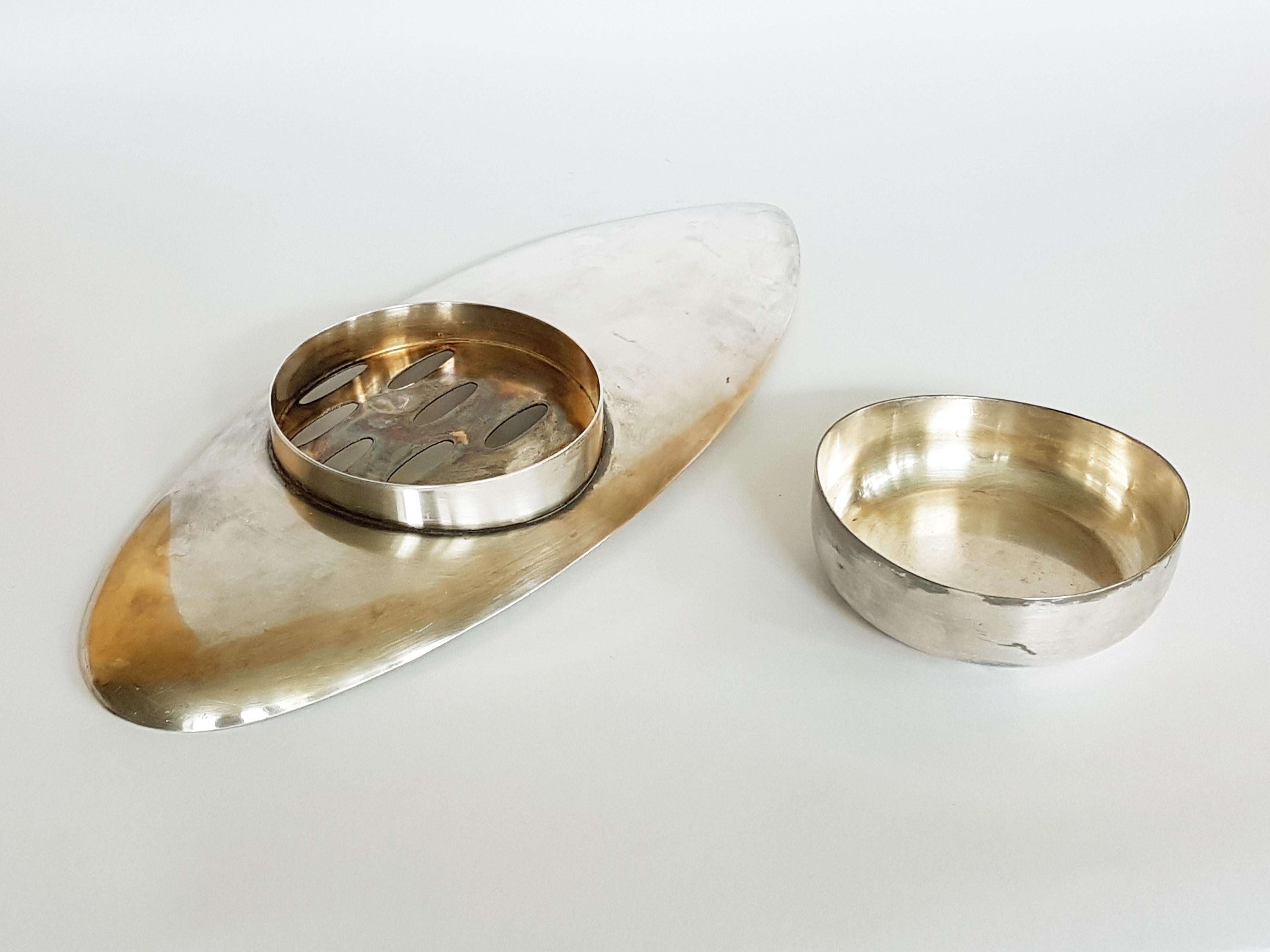 Bollitore per pesce degli anni '60 in metallo argentato di Lino Sabattini per Christofle in vendita 4