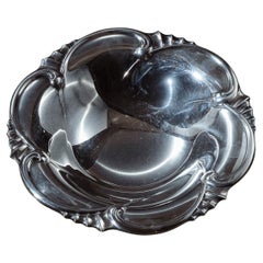 Panier en métal argenté, années 1950
