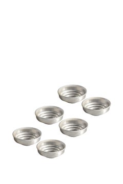 Ensemble de 10 bols en métal plaqué argent, vaisselle italienne contemporaine