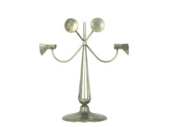 Silver Plated Metal Candleholder by M. De Lucchi for Produzione Privata, 90s