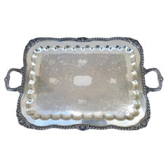 Silver-plated Metal Tray, 20th Century