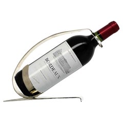 Silver-plated metal wine bottle holder, France, 1970