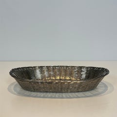 Silver-Plated Metal Wire Basket / Vide-Poches