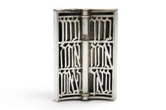 Estuche para mezuzá chapado en plata, de Ludwig Wolpert, Nueva York, década de los 70