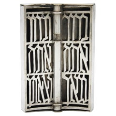 Estuche para mezuzá chapado en plata, de Ludwig Wolpert, Nueva York, década de los 70