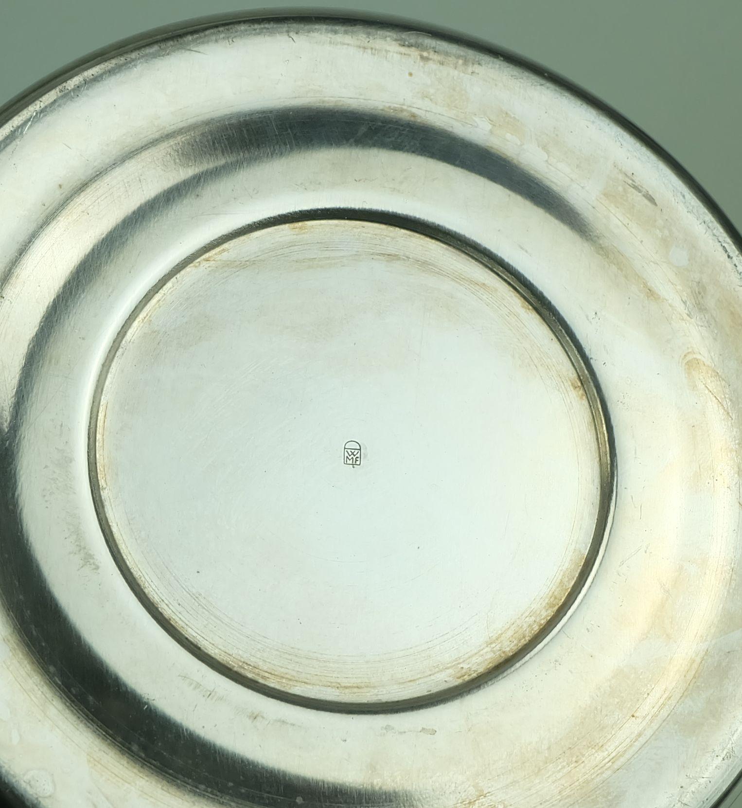 Versilberter CHAMPAGNE COOLER aus der Mitte des Jahrhunderts, entworfen von Kurt Mayer für WMF 1950er Jahre im Angebot 4