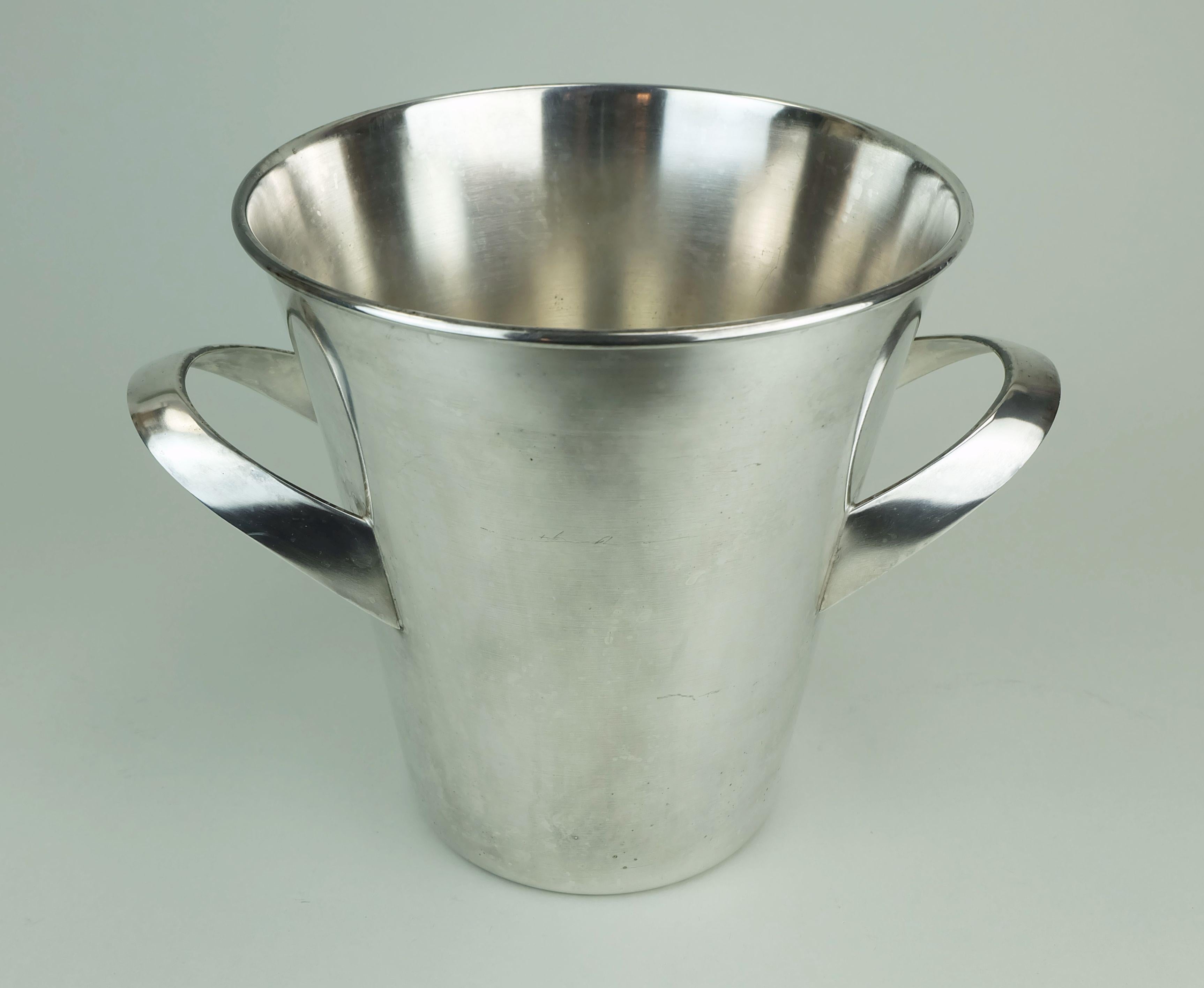 Versilberter CHAMPAGNE COOLER aus der Mitte des Jahrhunderts, entworfen von Kurt Mayer für WMF 1950er Jahre (Moderne der Mitte des Jahrhunderts) im Angebot