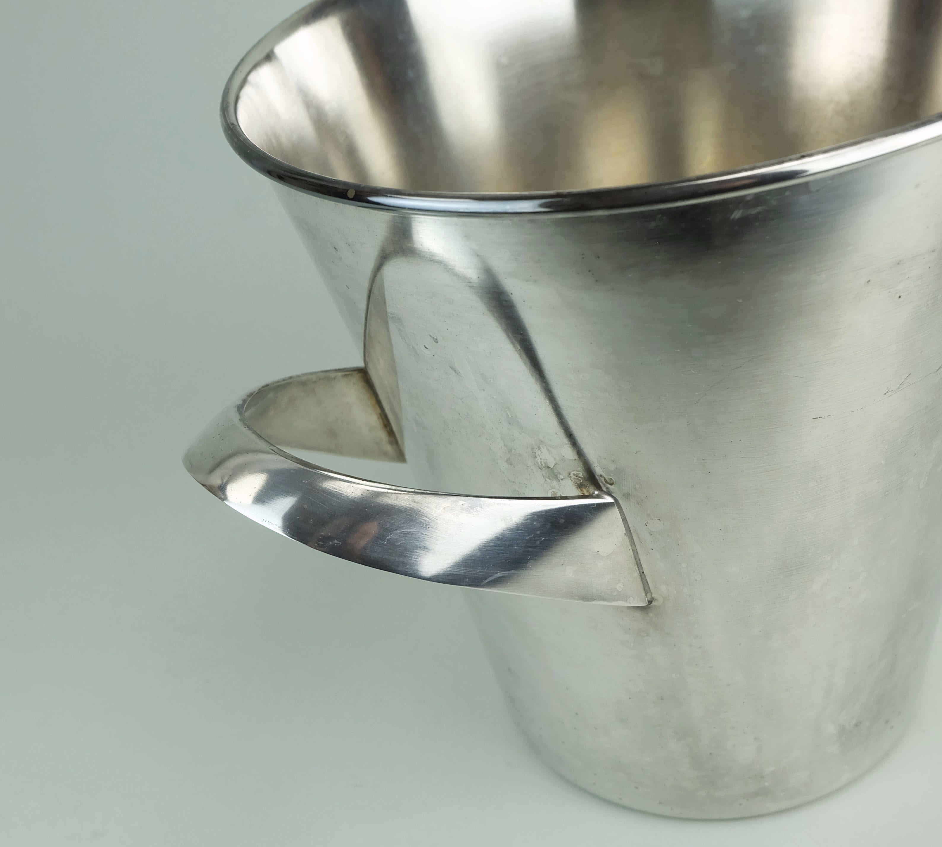 Versilberter CHAMPAGNE COOLER aus der Mitte des Jahrhunderts, entworfen von Kurt Mayer für WMF 1950er Jahre (Deutsch) im Angebot