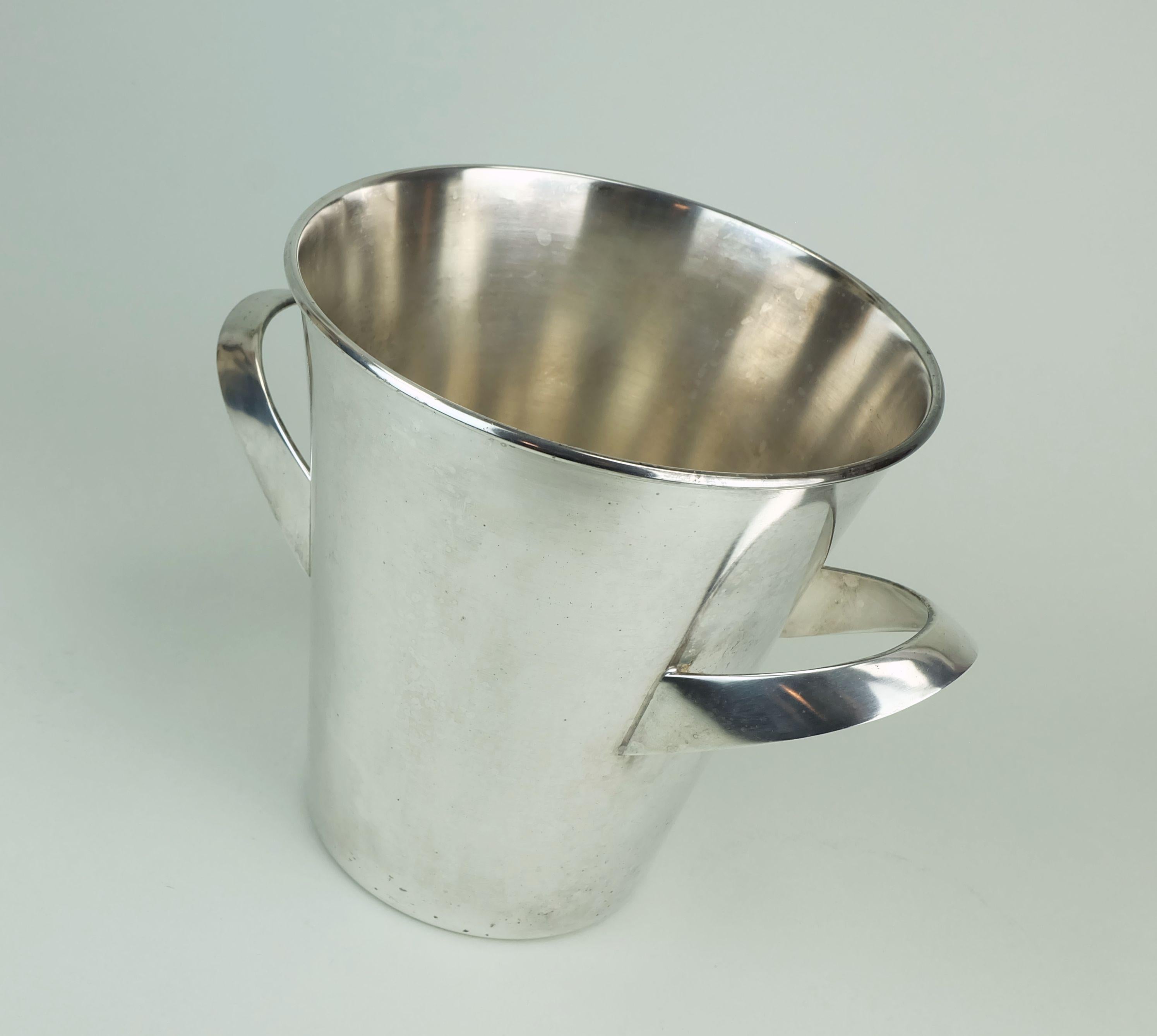 Versilberter CHAMPAGNE COOLER aus der Mitte des Jahrhunderts, entworfen von Kurt Mayer für WMF 1950er Jahre im Angebot 2