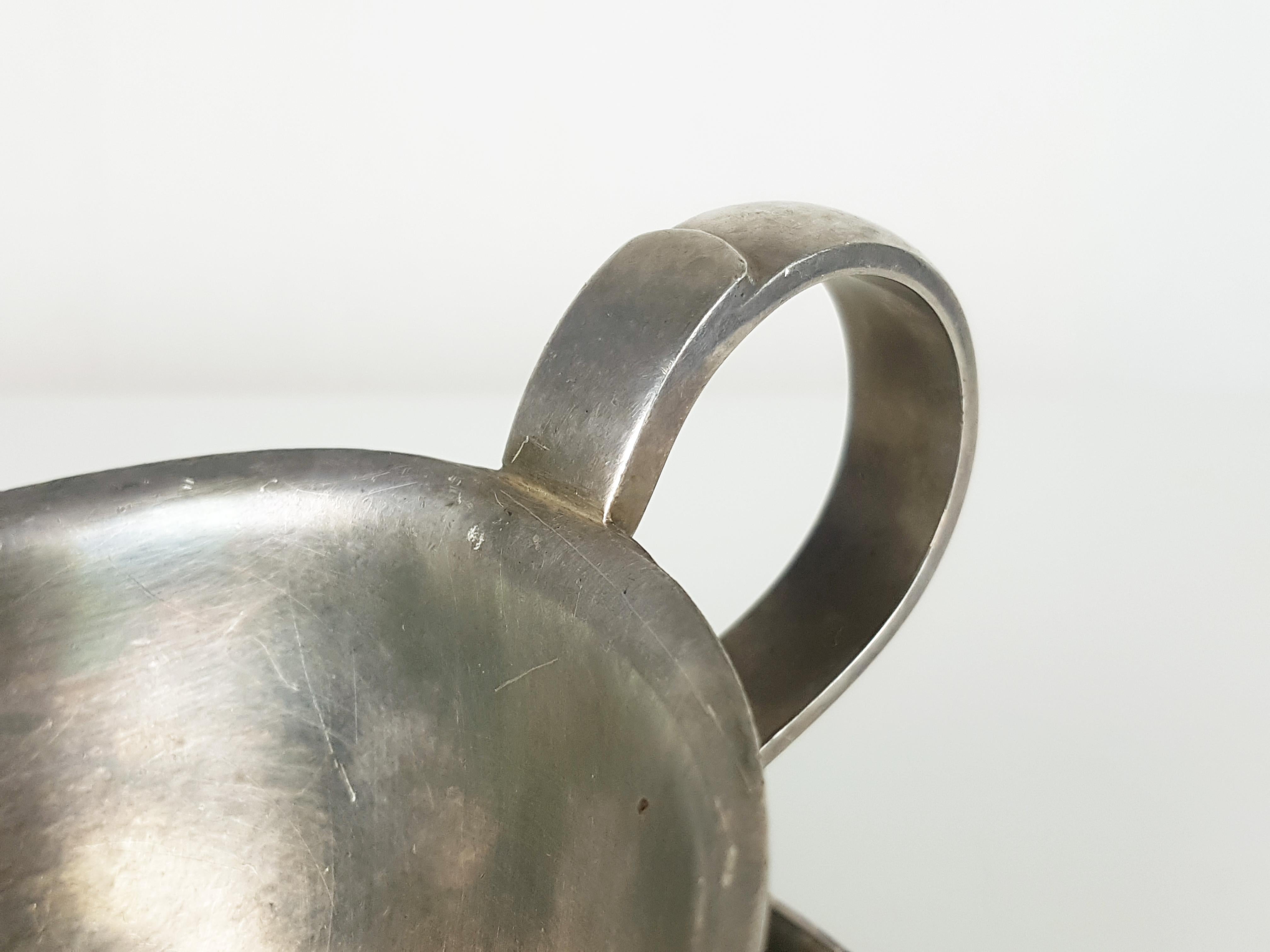 Italian Silver-Plated milk jug and gravy boat by Gio Ponti for Calderoni, 1930s For Sale