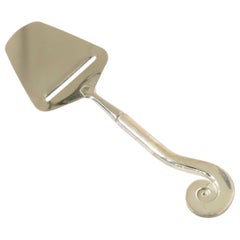 Silver Plated Neoclassical Revival Cheese Slicer by Maroeska Metz, 1996
