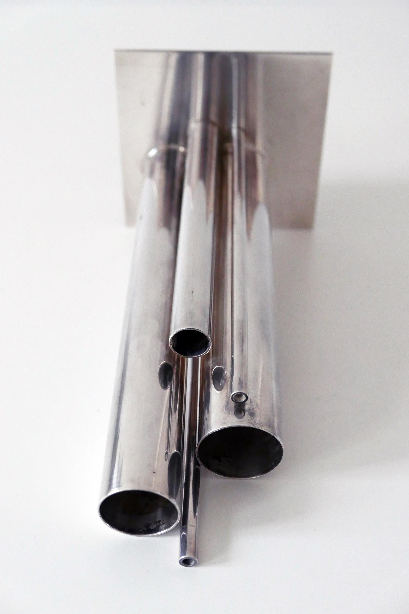 Silver Plated Orgue Vase by Jacques Sitoleux for Christofle, circa 1969 1