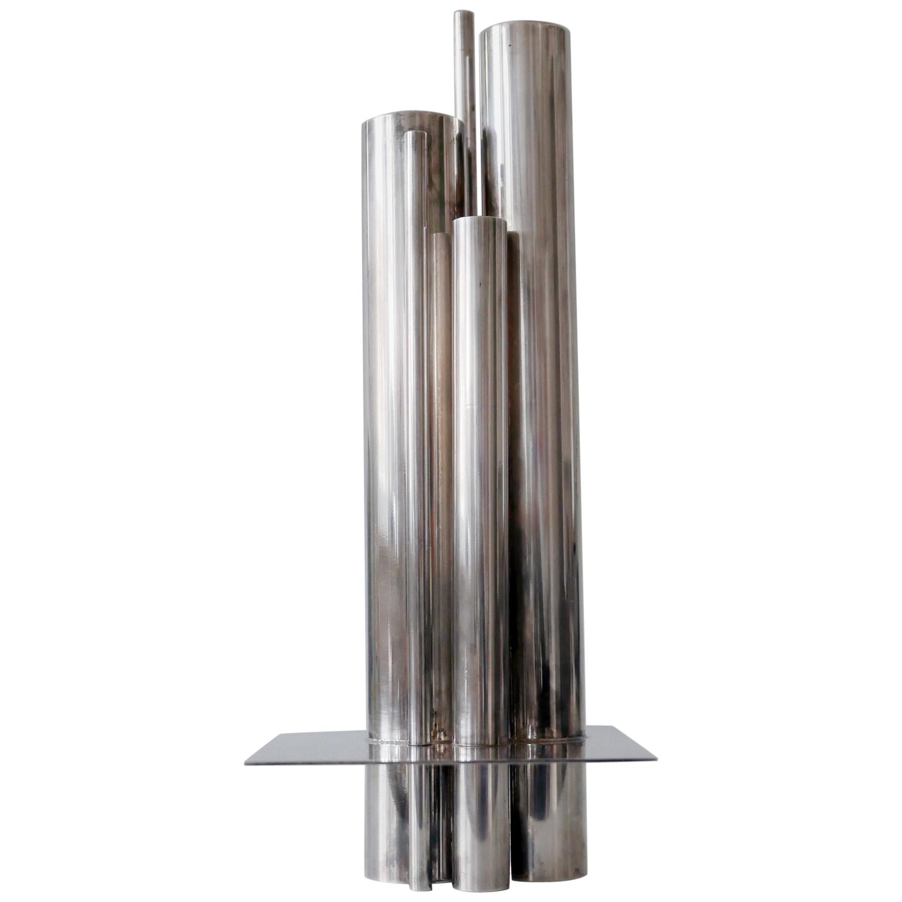 Silver Plated Orgue Vase by Jacques Sitoleux for Christofle, circa 1969 For Sale