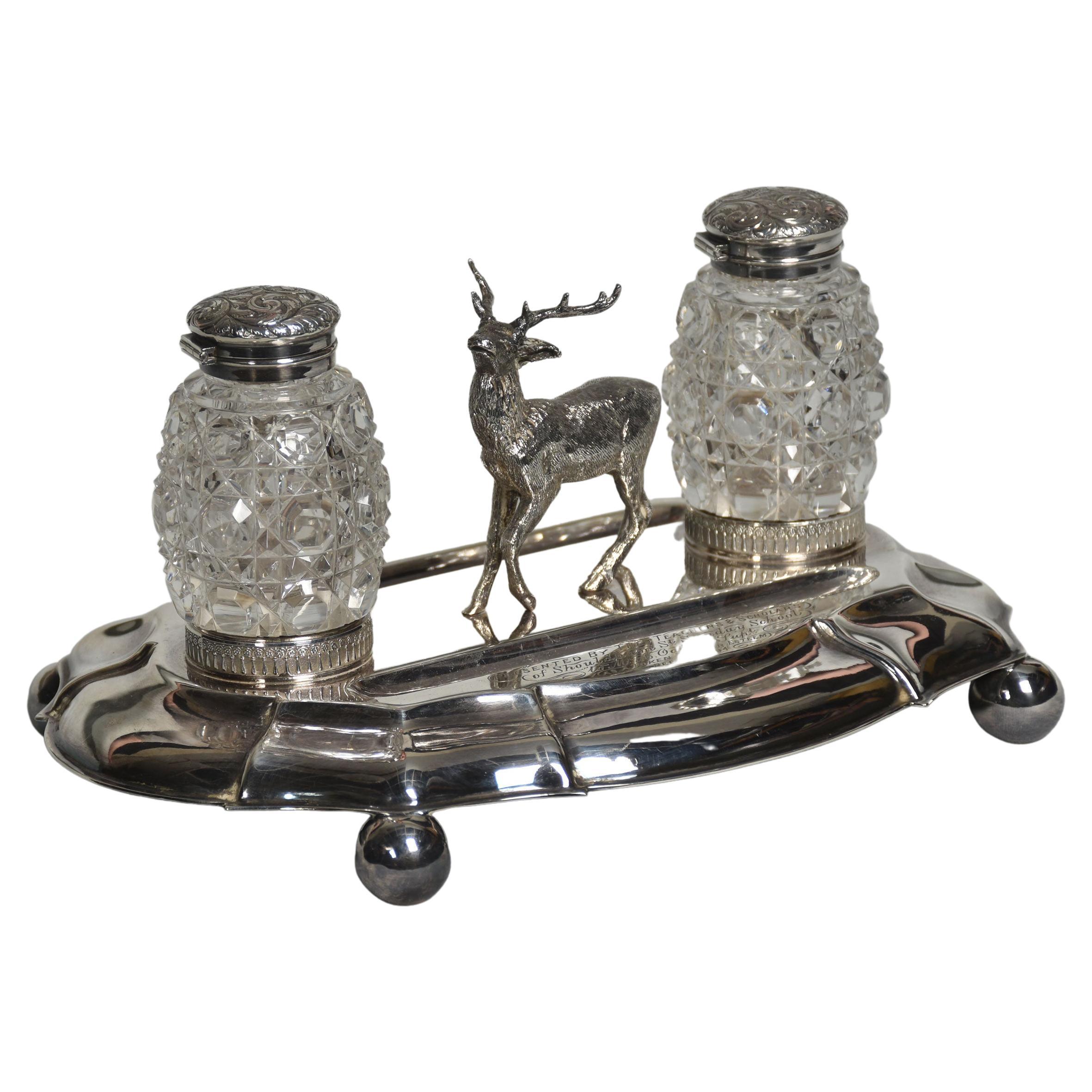Silver Plated Oval Desk Stand