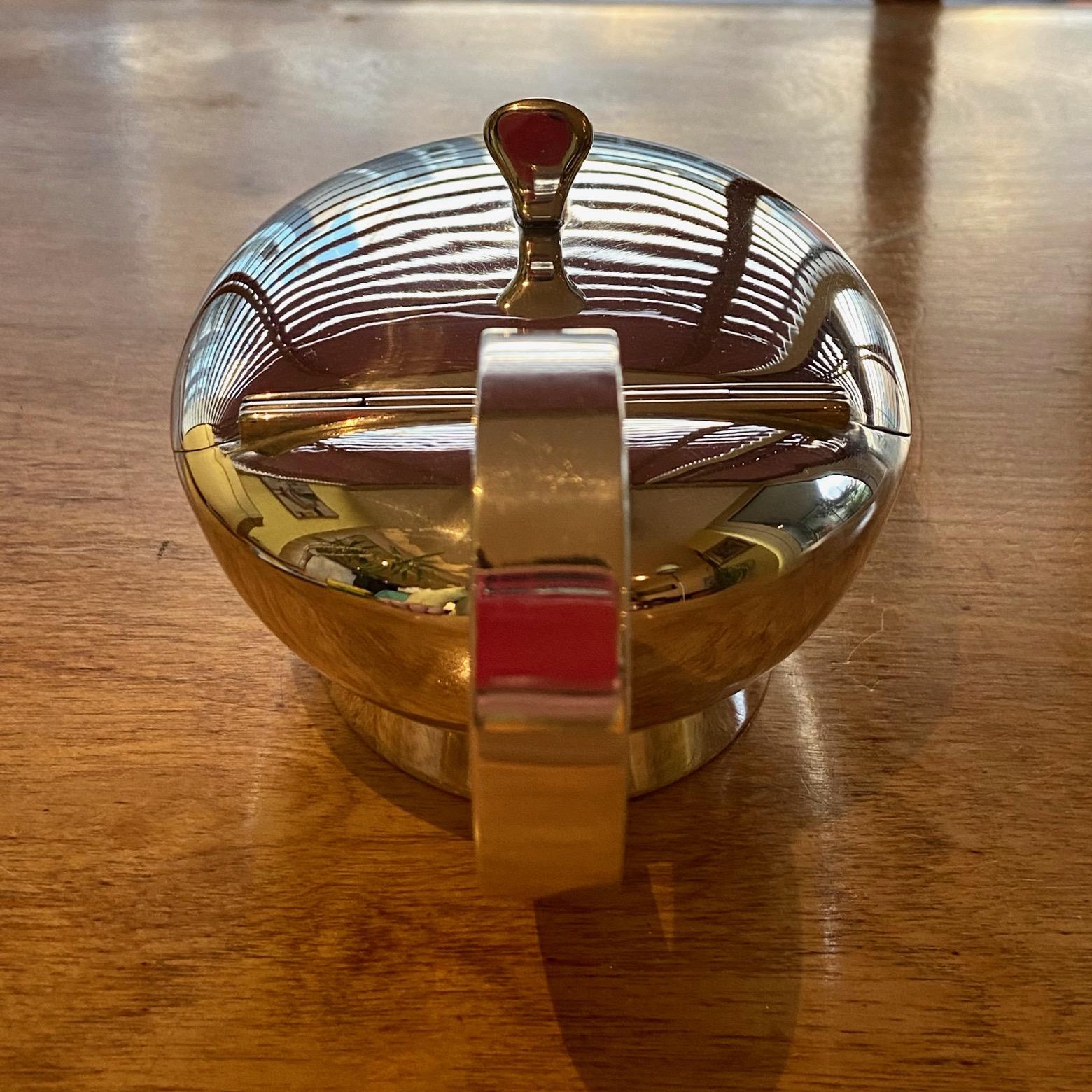 Mid-Century Modern Silver Plated Parmesan Serving Bowl, Attributed to Gio Ponti, for Krupp Milano