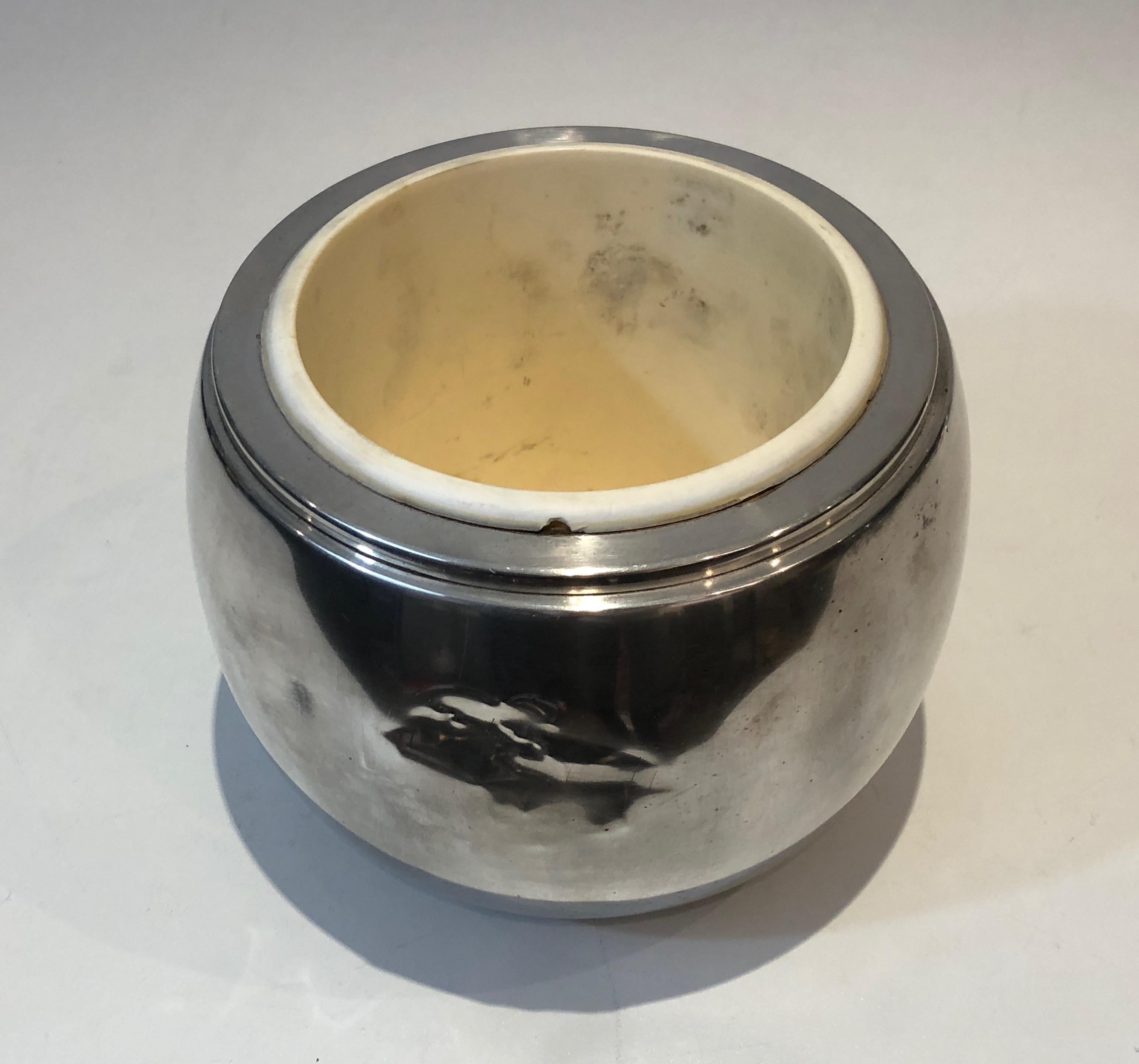 Silver Plated Pear Ice Bucket 'a Bit Damaged', Italy, Circa 1970 For Sale 3