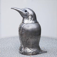 Silver Plated Penguin Ice Bucket Wine Cooler, Italy, 1970s