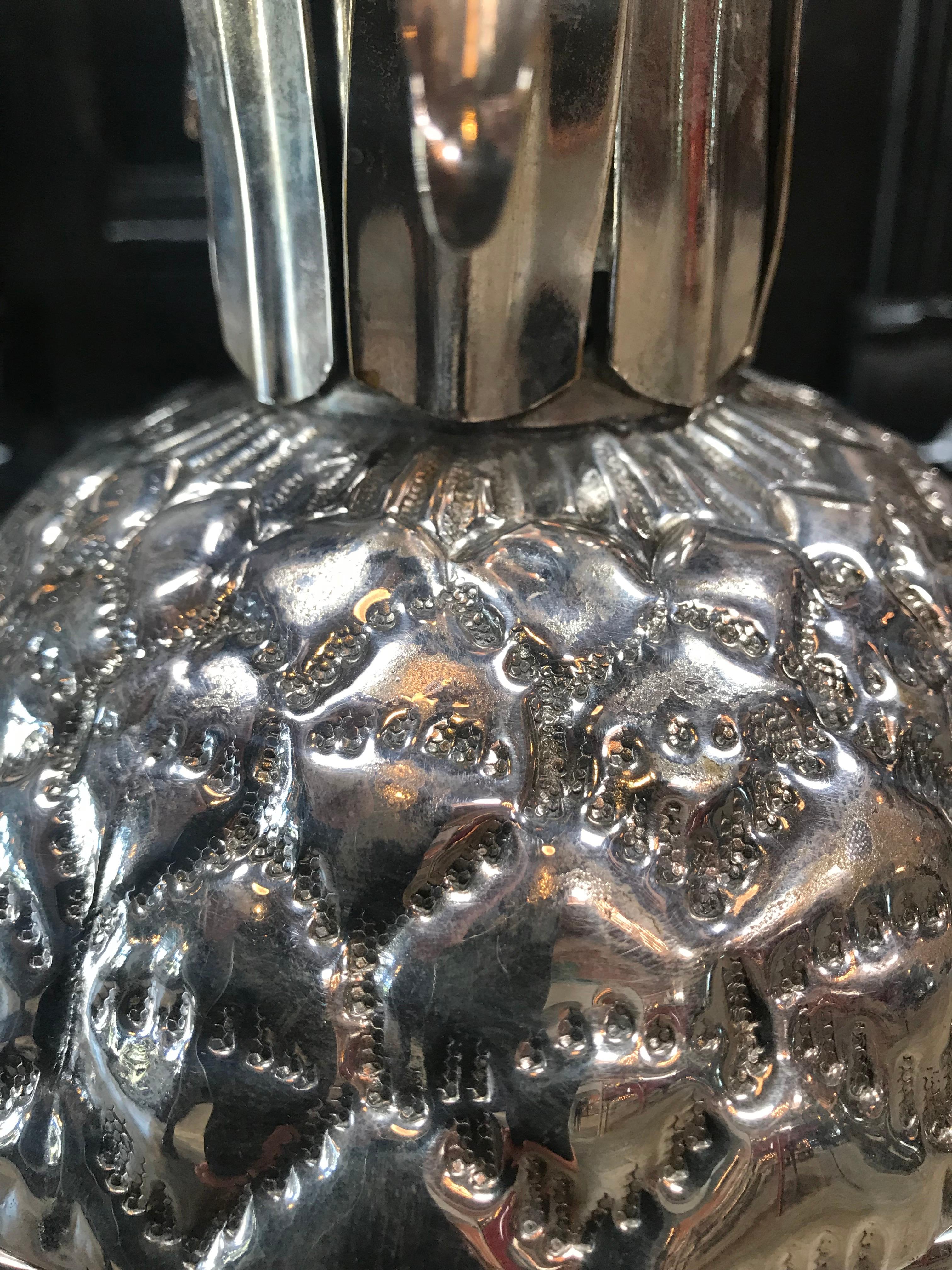 Italian Silver Plated Pineapple Ice Bucket Made in Florence, Italy by Teghini