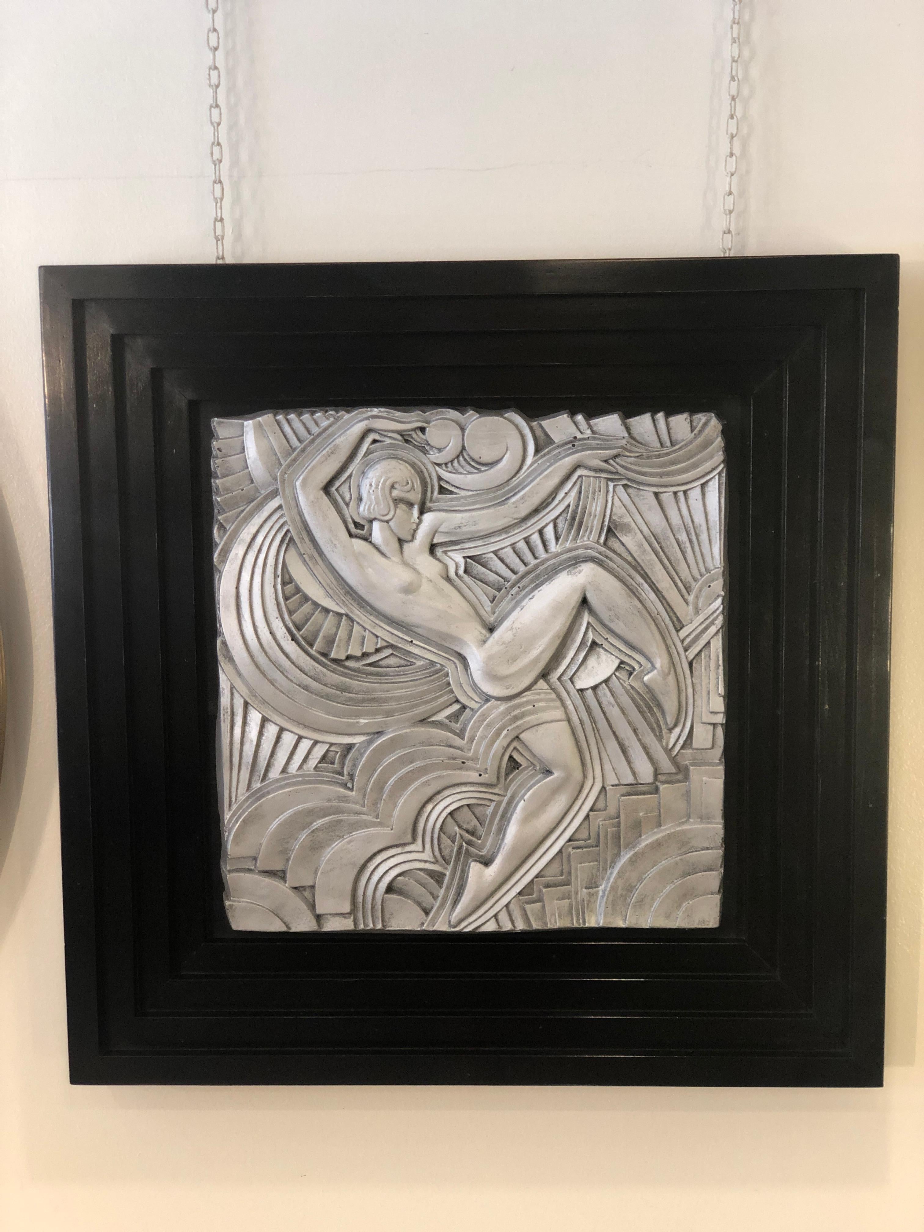 Silver Plated Plaster Bas-Relief Remake of Maurice Picaud One 7