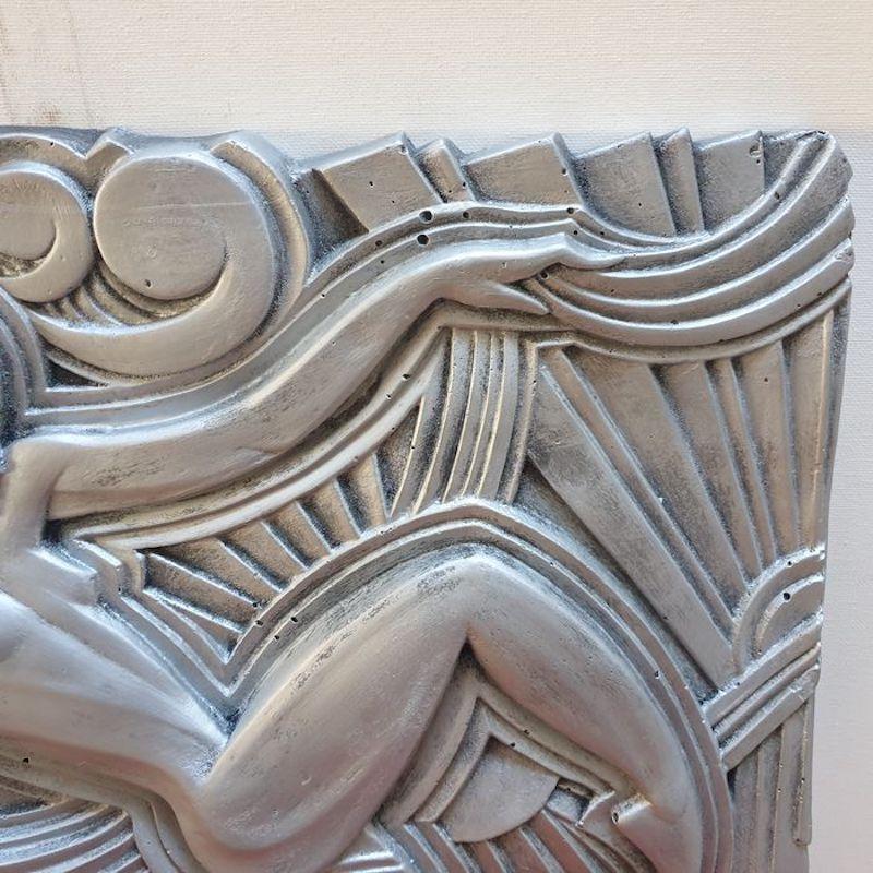 Silver Plated Plaster Bas-Relief Remake of Maurice Picaud One 3