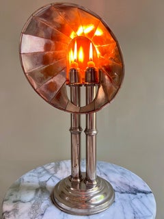 Silver-Plated Reflector Candle Lamp, Inscribed And Dated 1913