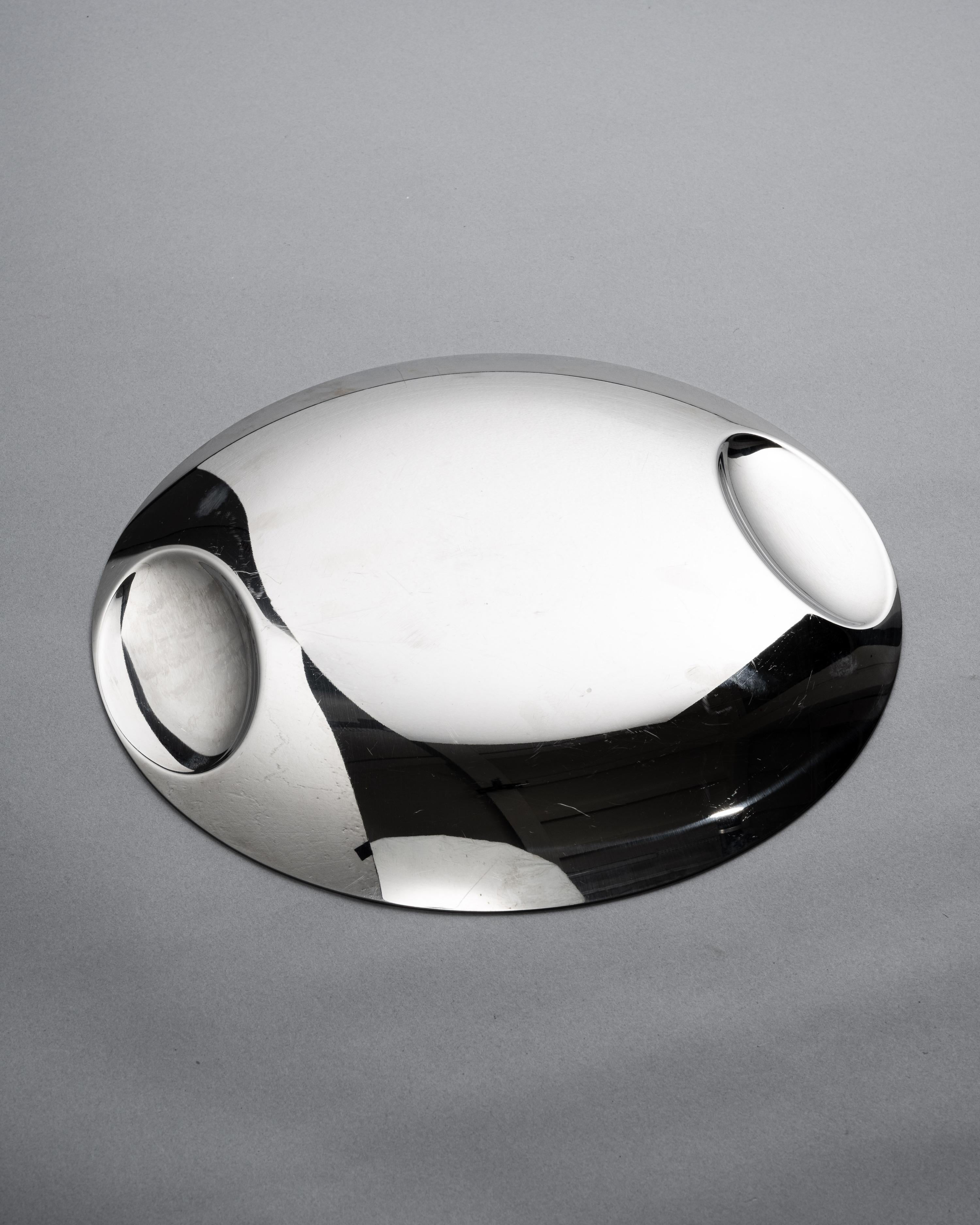 TRAY ROUND TRAY DE LINO SABATTINI, 1970 Bon état - En vente à PARIS, FR