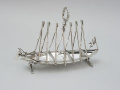 Silver Plated Rowing Toast Rack