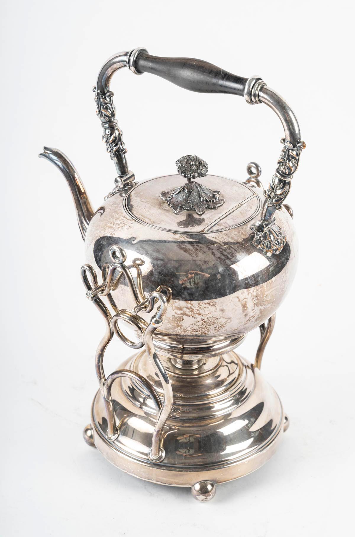 Art Nouveau Silver-Plated Samovar by Maison Balaine in Paris, Early 20th Century. For Sale
