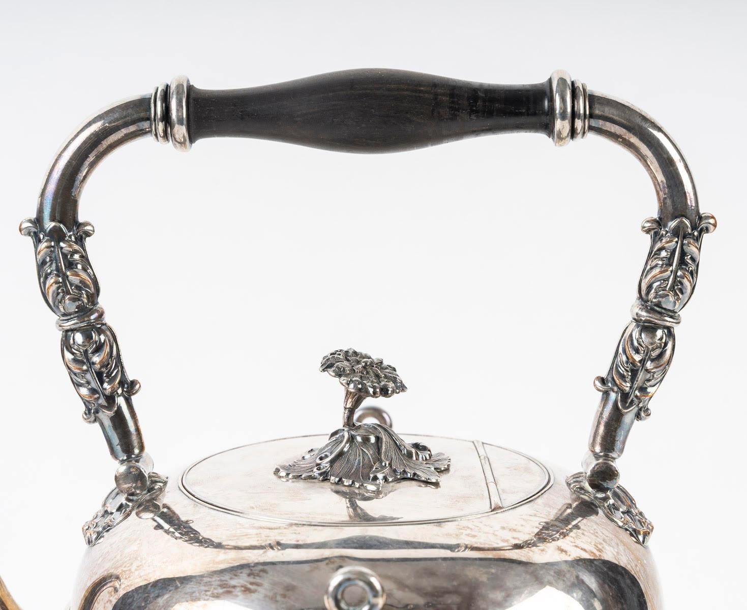 French Silver-Plated Samovar by Maison Balaine in Paris, Early 20th Century. For Sale